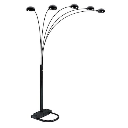 Yhior 84 in. 5 Arms Arch Floor Lamp - Black YH1644830